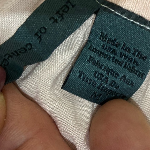 Left of Center pale pink handkerchief hem nubby long sleeve top size medium - Picture 9 of 11